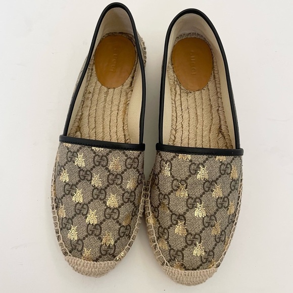 Gucci Beige and Black Espadrilles - Picture 1 of 9